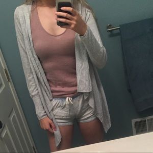 layered grey cardigan from h&m